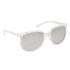 #9015 Mirrored Vuarnet Style Sunglasses | White Frame Color with Black Paint Splatter