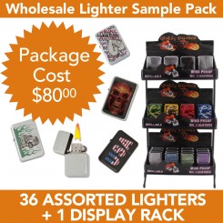 36 Assorted Lighters | Display Stand | Display Boxes Included