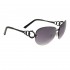Ladies Fashion Aviator Sunglasses 688 Black Frame w/Black Tips