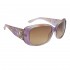 DE127 Designer Sunglasses for Ladies | Lavender ~  Light Grey ~ Beige Color Blend Transparent Frame