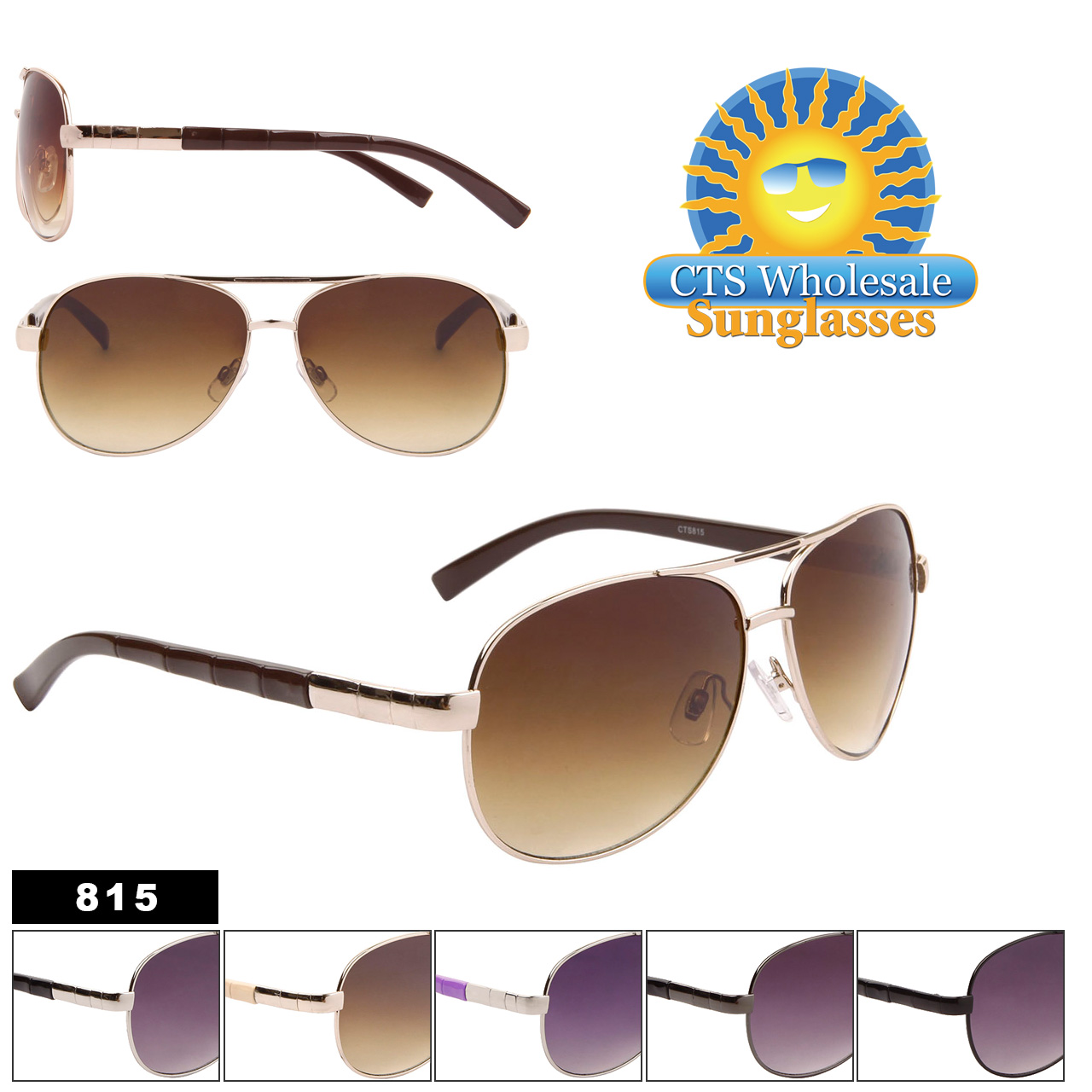 Wholesale Aviators - Style #815 (Assorted Colors) (12 pcs.)