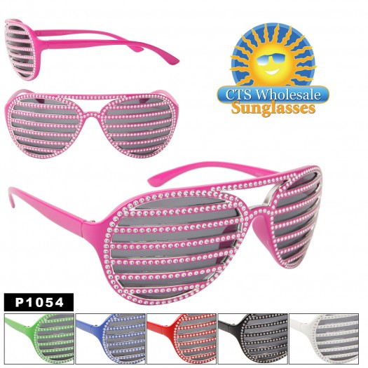Faux Rhinestone Shutter Shades