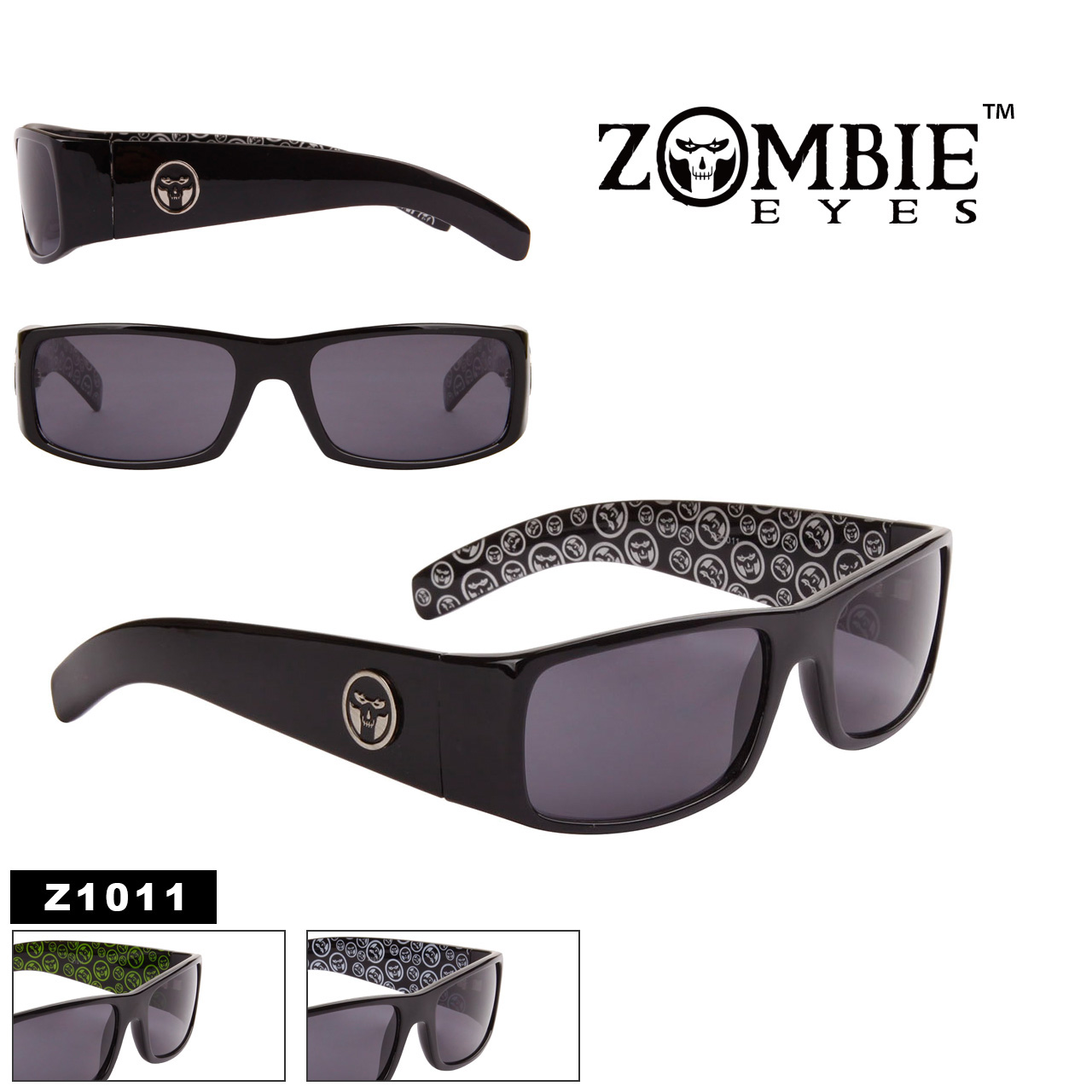 Men's Designer Zombie Eyes™ Wholesale Sunglasses - Style #Z1011 (Assorted Colors) (12 pcs.)