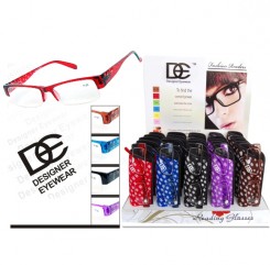 Reading Glasses with Spring Hinges ~ Assorted frame colors & lens powers +1.00 – +3.50 Plastic Frames R5002 (30 pcs.)
