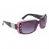 Diamond Eyewear Fashion Sunglasses for Women DI130 Black Frame with Transparent Pink