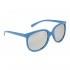 #9015 Mirrored Vuarnet Style Sunglasses | Blue Frame Color with Black Paint Splatter