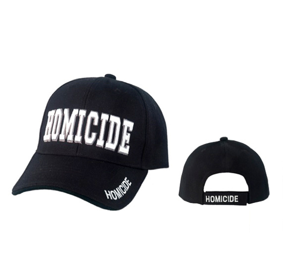 Black Wholesale Hats C1045 (1 pc.) Homicide in Block Lettering