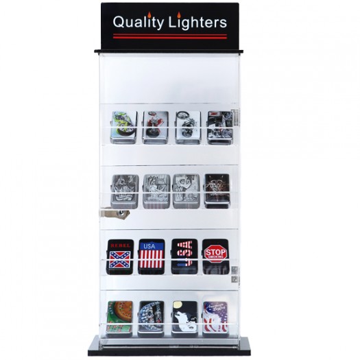 Counter Top Locking Wholesale Oil Lighter Display Case