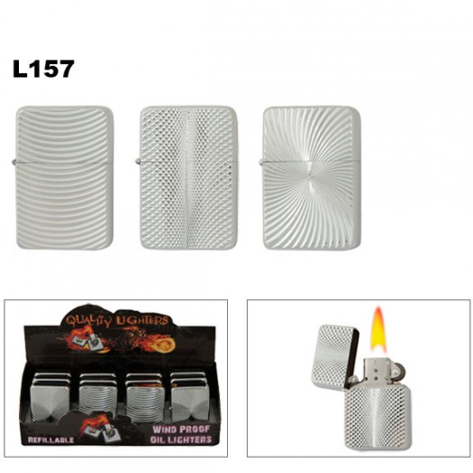 Attractive polished chrome with assorted patterns, very eye catching sparkle!