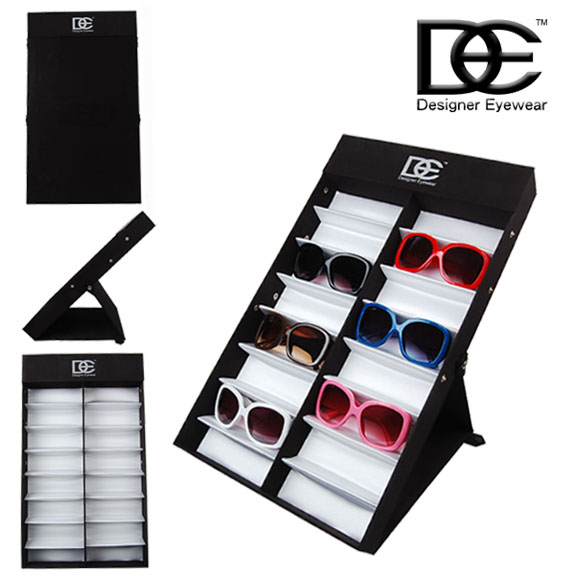 Folding DE Designer Eyewear Sunglass Display ~ 7063 (1 pc.) Holds 16 Pair of Sunglasses
