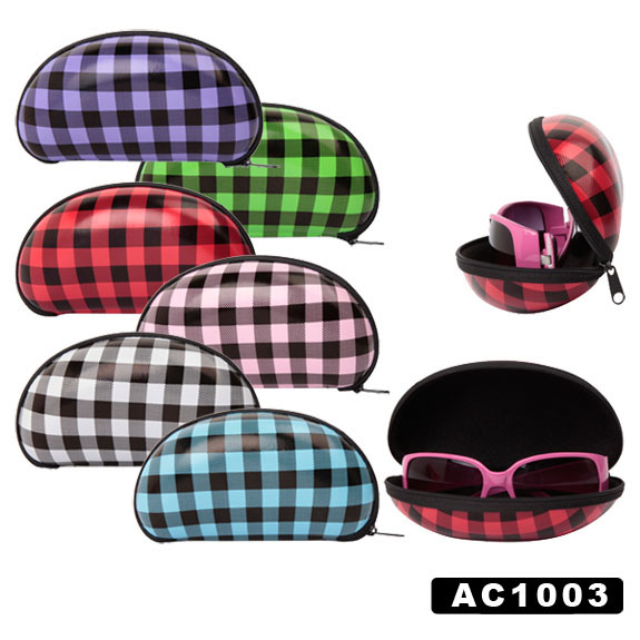 Soft Cases ~ Assorted Plaids ~ Sunglasses NOT Included AC1003 (Assorted Colors) (12 pcs.)