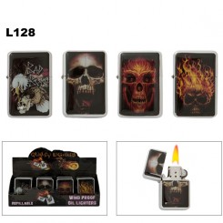 Skull Lighters with Flames