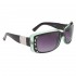 Diamond Eyewear Fashion Sunglasses for Women DI130 Black Frame with Transparent Green