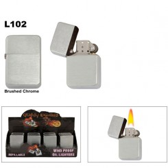 Brushed Chrome Oil Lighters