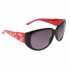 DI516 Rhinestone Sunglasses Red & Black Frames