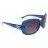 DE122 Women's Sunglasses Transparent Blue color frame