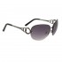 Ladies Fashion Aviator Sunglasses 688 Silver Frame w/Black Tips