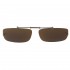 #712 Clip On Sunglasses Wholesale Brown Tint