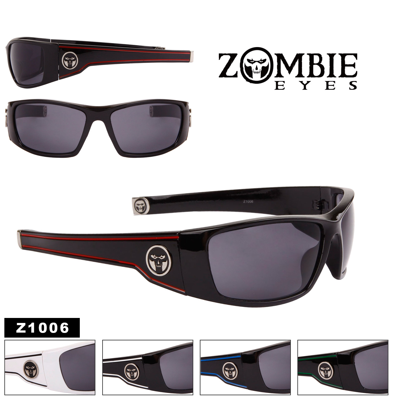 Men's Zombie Eyes™ Designer Sunglasses - Style #Z1006 (Assorted Colors) (12 pcs.)