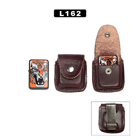 LEATHER Lighter Pouch (Brown) ~ LIGHTERS NOT INCLUDED L162 (10 pcs.)