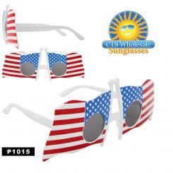 ''Party GLASSES ''''American Flags'''' ~ P1015 (12 pcs.)''