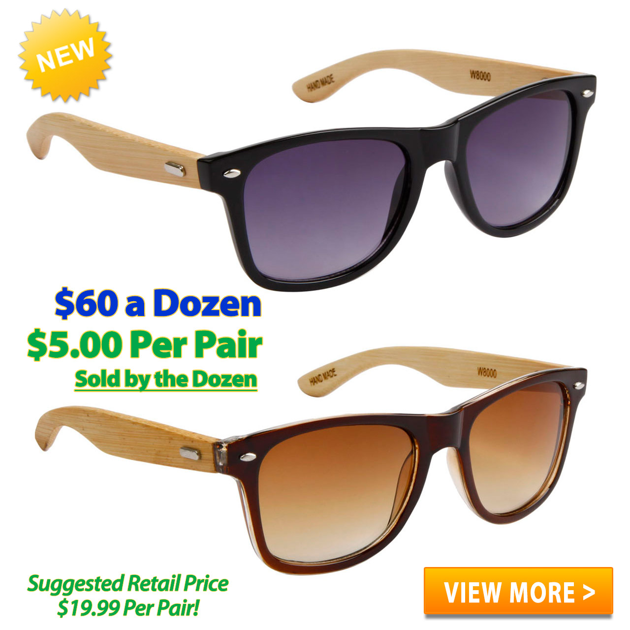 Bamboo Sunglasses Wholesale