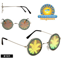 Pot Leaf Hologram Sunglasses