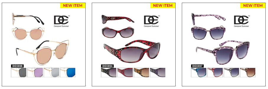 Wholesale De-Designer Sunglasses